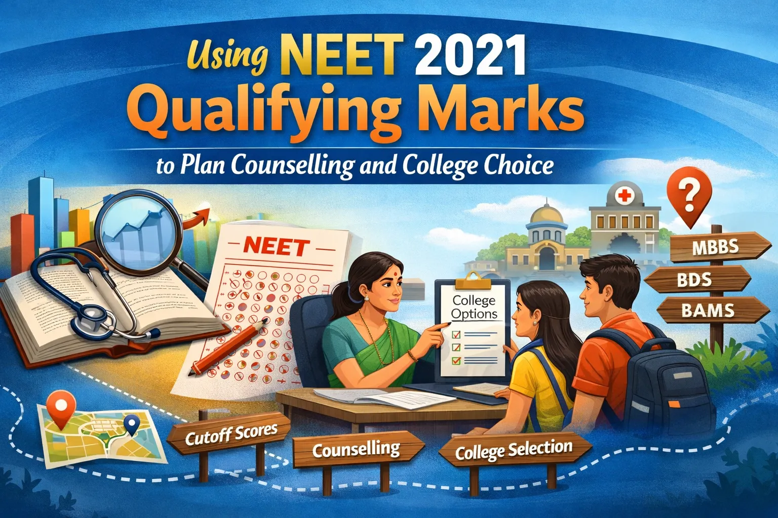 Using NEET 2021 Qualifying Marks to Plan Counselling and College Choice